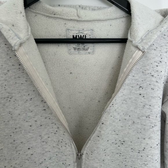 Madewell MWL Cotton Blend Speckled Zip Up Hoodie - Picture 2 of 5